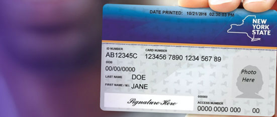 Person holding NYS Medicaid card.