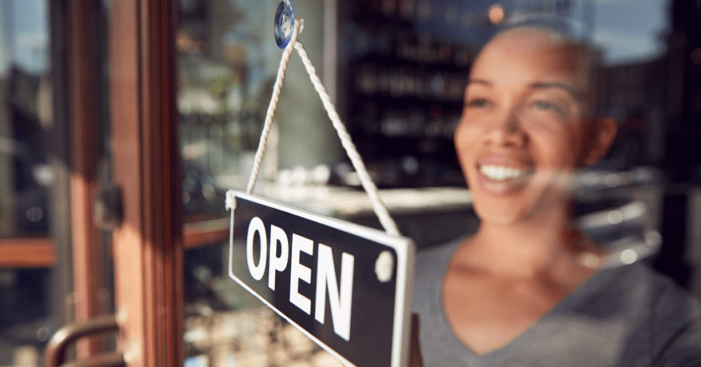 Black business owner opening her store